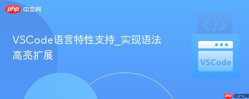 vscode语言特性支持_实现语法高亮扩展