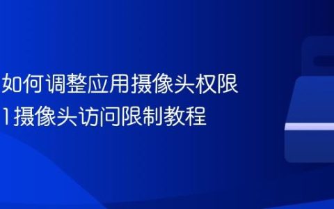 Win11如何调整应用摄像头权限_Win11摄像头访问限制教程