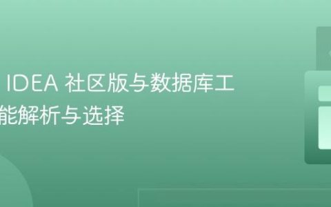 IntelliJ IDEA 社区版与数据库工具：功能解析与选择