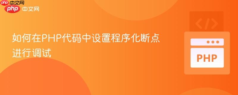 如何在PHP代码中设置程序化断点进行调试