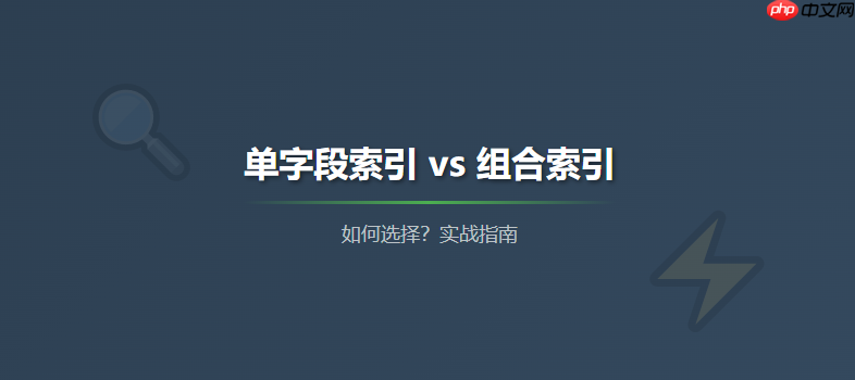 MySQL索引实战:一文看懂单字段索引与组合索引如何选择?