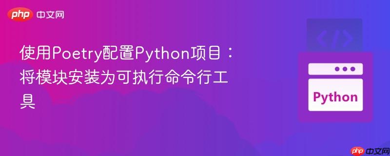 使用poetry配置python项目:将模块安装为可执行命令行工具