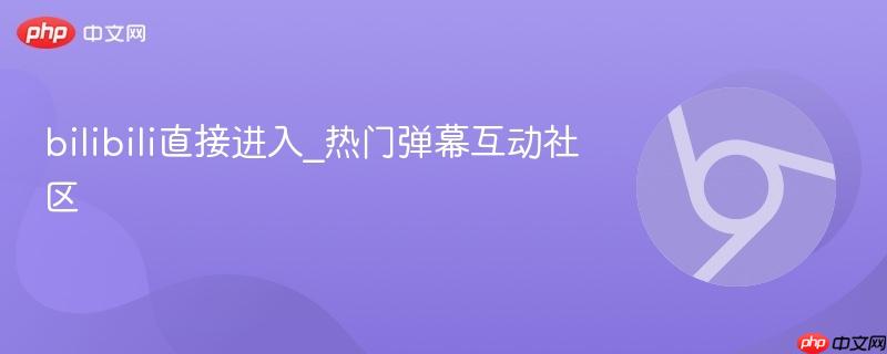 bilibili直接进入_热门弹幕互动社区