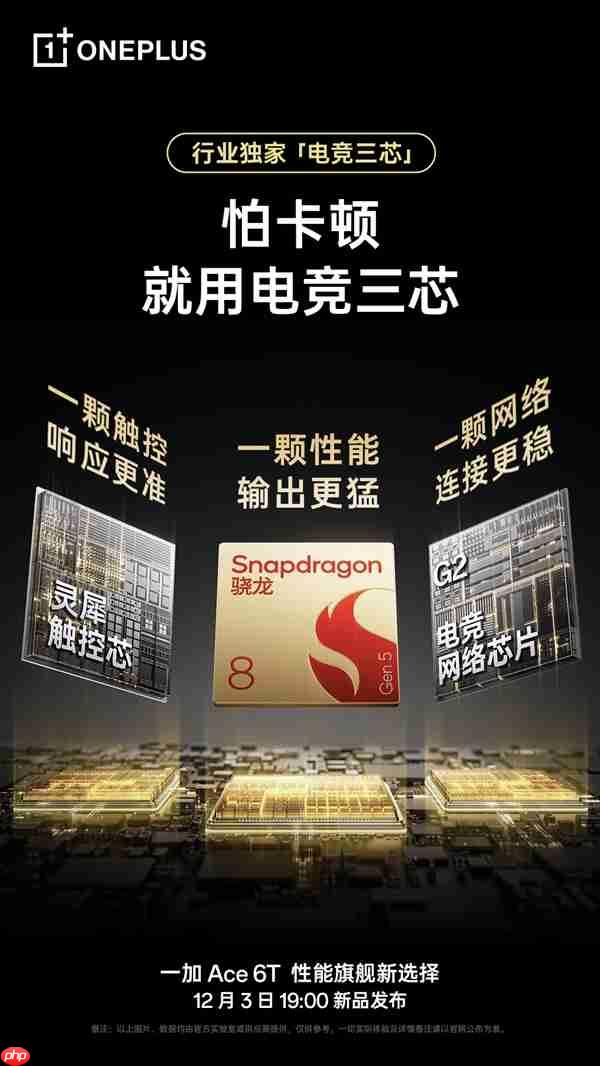 一加Ace 6T独家搭载电竞三芯:真正做到持久流畅 全程满帧