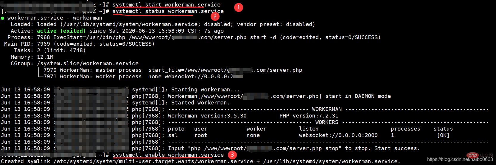 workerman怎么设置开机重启自启动(linux环境)
