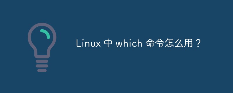 Linux 中 which 命令怎么用?