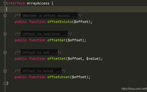 ThinkPHP之学习使用ArrayAccess