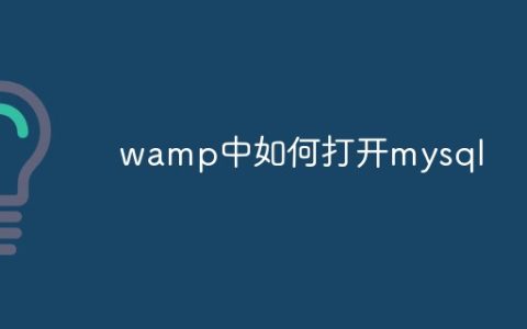 wamp中如何打开mysql