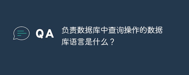 负责数据库中查询操作的数据库语言是什么?