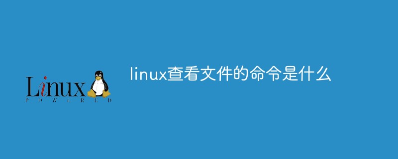 linux查看文件的命令是什么
