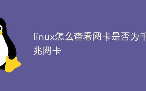 linux怎么查看网卡是否为千兆网卡