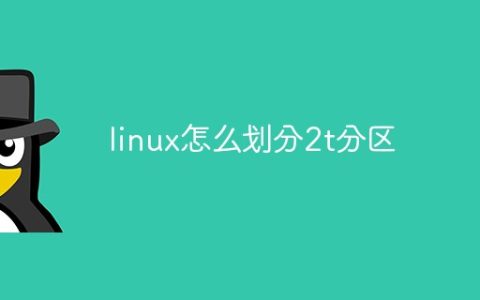 linux怎么划分2t分区