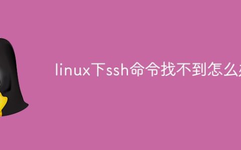 linux下ssh命令找不到怎么办