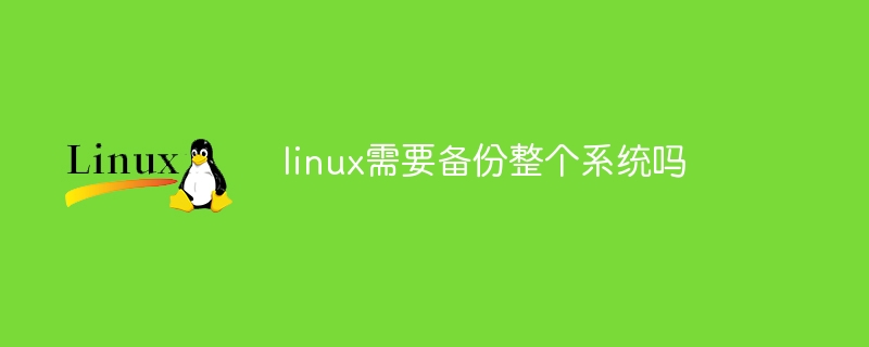 linux需要备份整个系统吗