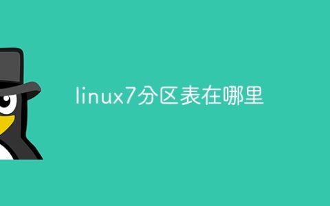 linux7分区表在哪里