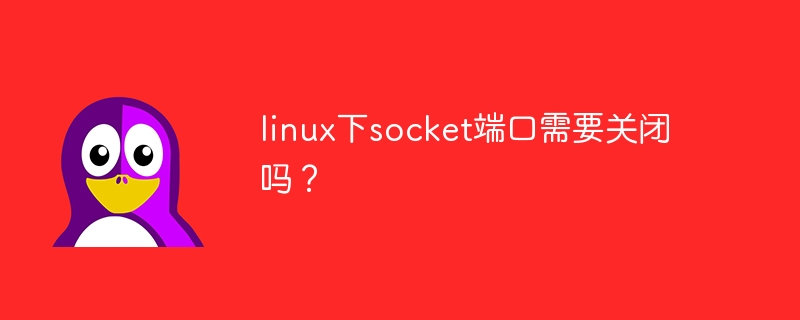 linux下socket端口需要关闭吗?