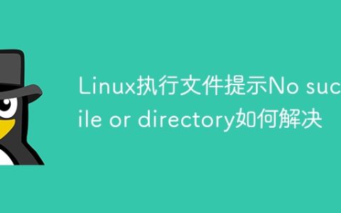 Linux执行文件提示No such file or directory如何解决
