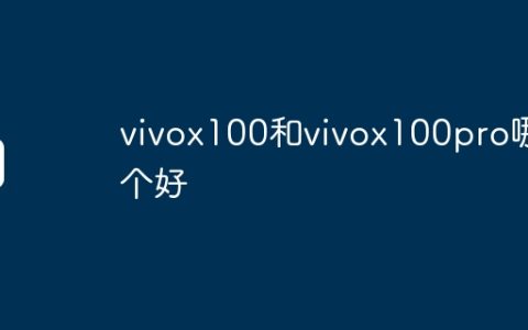 vivox100和vivox100pro哪个好