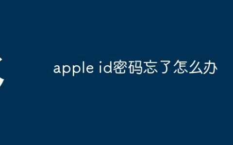 apple id密码忘了怎么办