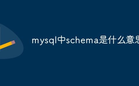 mysql中schema是什么意思
