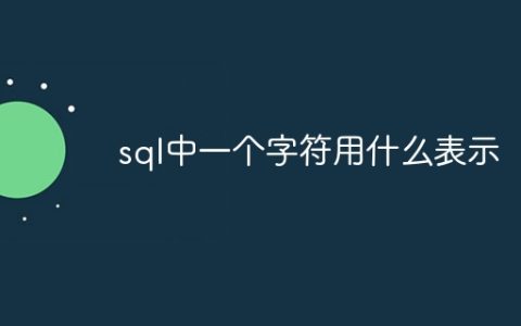 sql中一个字符用什么表示