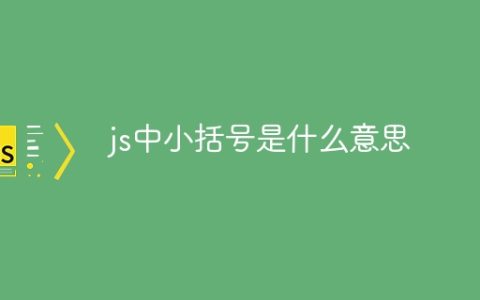 js中小括号是什么意思