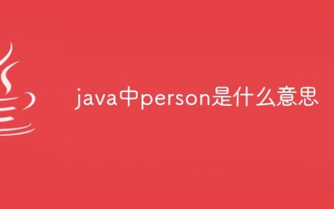 java中person是什么意思