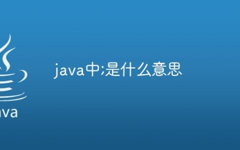 java中;是什么意思