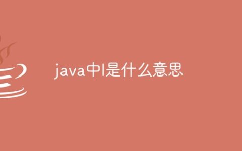 java中l是什么意思