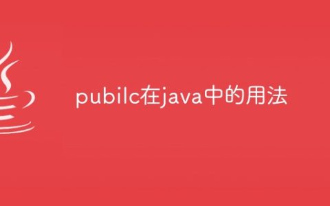 pubilc在java中的用法