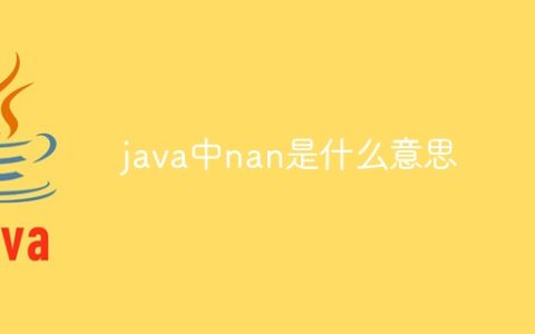 java中nan是什么意思