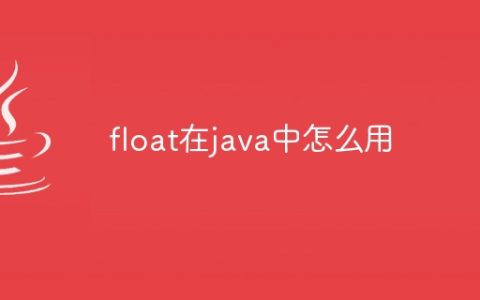 float在java中怎么用