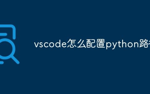 vscode怎么配置python路径