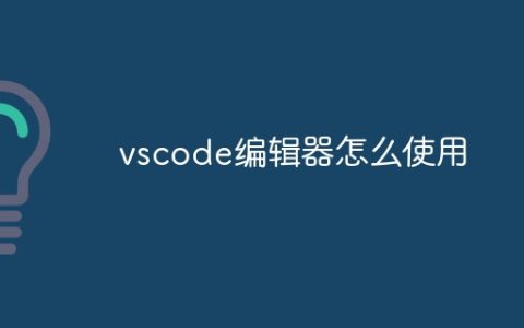 vscode编辑器怎么使用