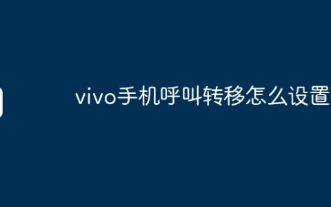 vivo手机呼叫转移怎么设置