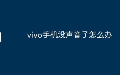 vivo手机没声音了怎么办