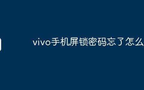 vivo手机屏锁密码忘了怎么办
