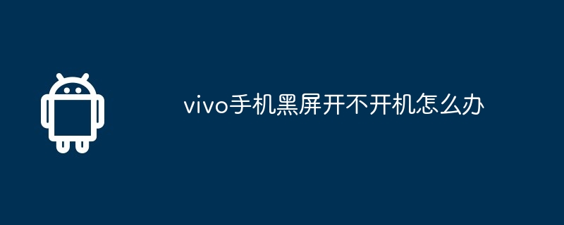 vivo手机黑屏开不开机怎么办