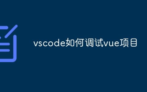 vscode如何调试vue项目