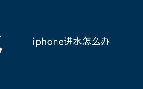 iphone进水怎么办