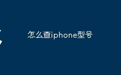 怎么查iphone型号
