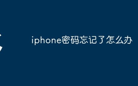 iphone密码忘记了怎么办