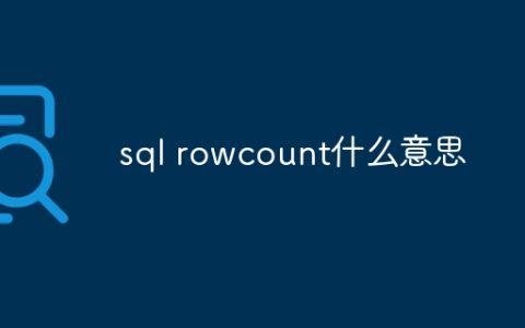sql rowcount什么意思