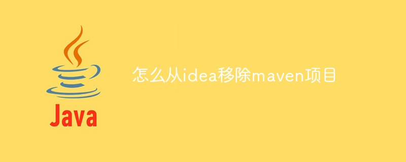 怎么从idea移除maven项目