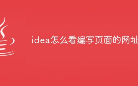 idea怎么看编写页面的网址