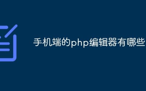 手机端的php编辑器有哪些