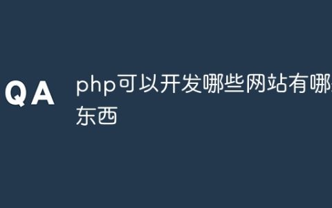 php可以开发哪些网站有哪些东西