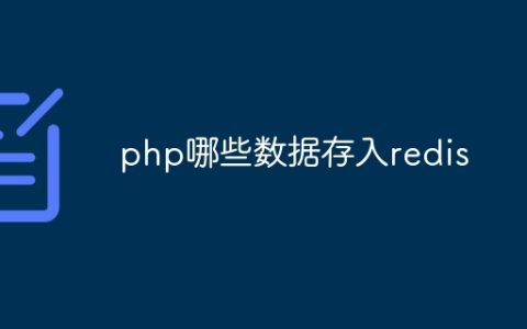 php哪些数据存入redis