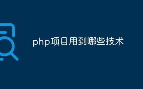 php项目用到哪些技术