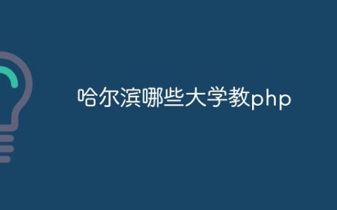 哈尔滨哪些大学教php